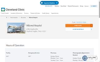Cleveland Clinic - Hillcrest Hospital website