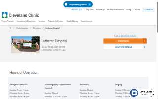 Cleveland Clinic - Lutheran Hospital website