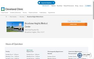 Cleveland Clinic Broadview Heights Medical Center website