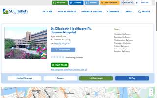 St. Elizabeth Healthcare Ft. Thomas Hospital website