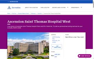 Ascension Saint Thomas Hospital West website