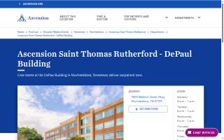 Ascension Saint Thomas Rutherford - DePaul Building website