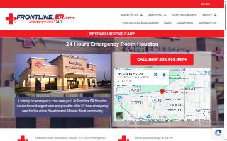 Frontline ER Houston website