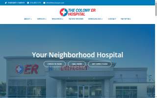 The Colony ER Hospital website