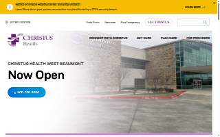 CHRISTUS Health of Beaumont website