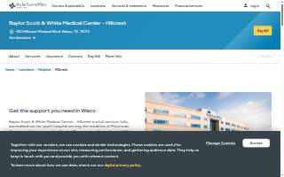 Baylor Scott & White Medical Center - Hillcrest of Waco website