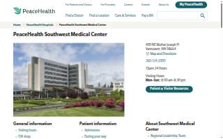 PeaceHealth Southwest Medical Center of Vancouver website
