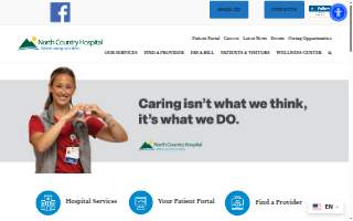 North Country Hospital website