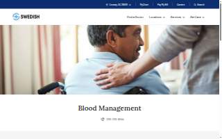 Swedish First Hill Blood Management website