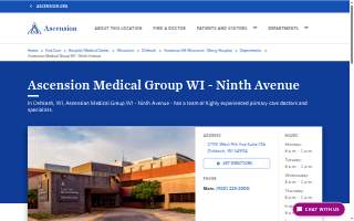 Ascension Medical Group WI - Ninth Avenue website