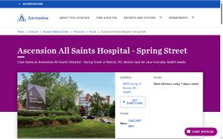 Ascension All Saints Hospital - Spring Street website