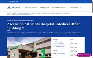 Ascension All Saints Hospital - Medical Office Building C website