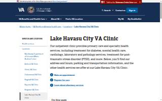 Lake Havasu VA Clinic website
