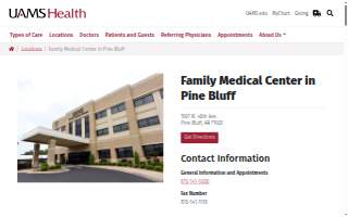 UAMS Health - Family Medical Center of Pine Bluff website