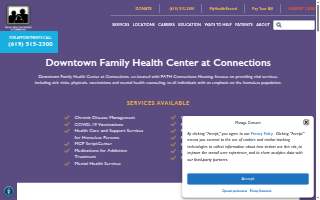 Downtown Family Health Center at Connections website