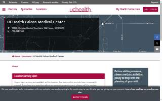 UCHealth Falcon Medical Center website