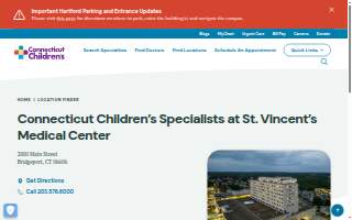 Connecticut Children's at St. Vincent's Medical Center website