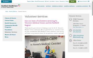 St. Vincent's Volunteer Services website