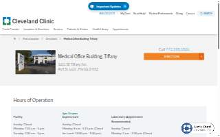 Cleveland Clinic Martin Health at Tiffany Express Care website