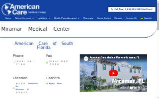 American Care Medical Center of Miramar website