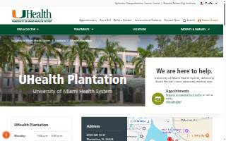 UHealth Plantation website