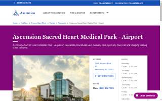 Ascension Sacred Heart Medical Park - Airport website