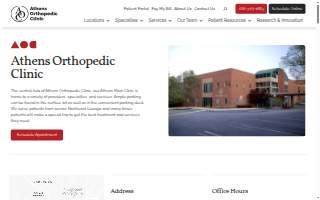 Athens Orthopedic Clinic website