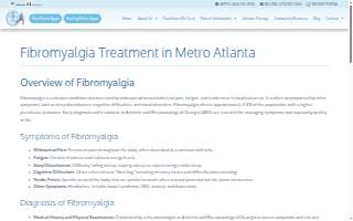 Fibromyalgia & Fatigue Center of Atlanta website