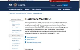 VA Outpatient Clinic of Kissimmee website