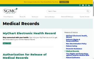 SGMC Medical Records website