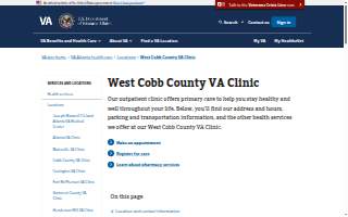 West Cobb County VA Clinic website