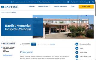 Baptist Memorial Hospital-Calhoun website