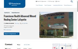 Franciscan Health Advanced Wound Healing Center Lafayette website