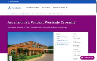 Ascension St. Vincent Westside Crossing website