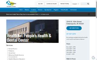 HealthNet People's Health & Dental Center website