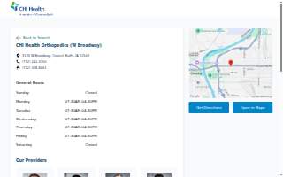 CHI Health Orthopedics (W Broadway) website