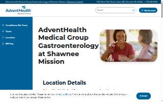 AdventHealth Medical Group Gastroenterology at Shawnee Mission website