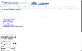 Georgetown Bariatric and Metabolic Center website