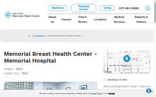 Memorial Breast Health Center - Memorial Hospital website