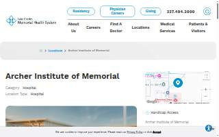 Archer Institute of Memorial website