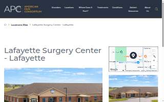 Lafayette Surgery Center website
