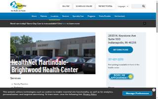 HealthNet Martindale-Brightwood Health Center website