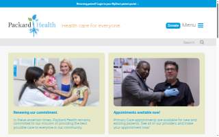 Packard Health West website