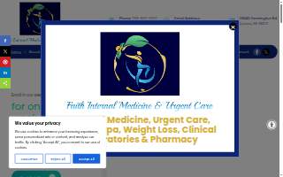 Faith Urgent Care in Livonia website