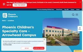 Phoenix Children's Specialty Care - Arrowhead Campus website