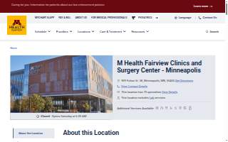 M Health Fairview Clinics and Surgery Center - Minneapolis website