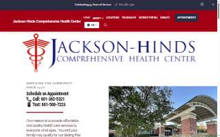 Jackson Hinds Comprehensive Health Center website