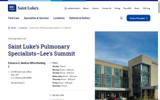 Saint Luke's Pulmonary Specialists - East website