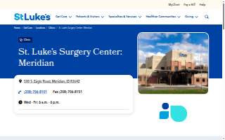 St. Luke's Surgery Center: Meridian website