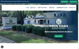 Twin Oaks Dental website